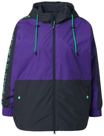 Ulla Popken 845648 Coupe-vent à manches chauve-souris Lilas - Vestes - Vestes grande taille pour femme