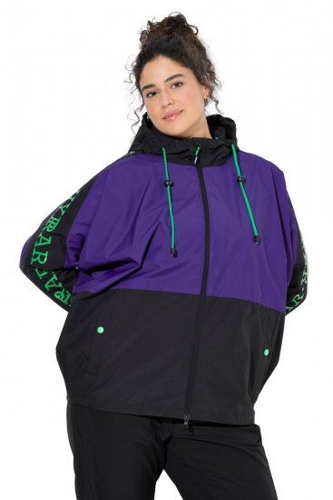 Ulla Popken 845648 Coupe-vent à manches chauve-souris Lilas - Vestes - Vestes grande taille pour femme