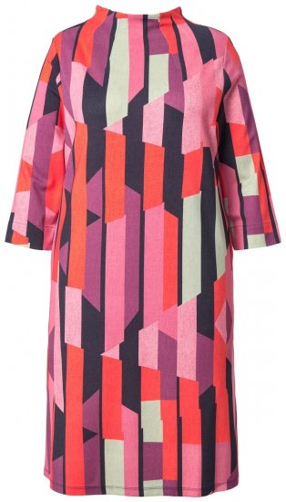 Ulla Popken 845794 Robe en jersey imprimée Rose - Robes - Des robes dans toutes les tailles