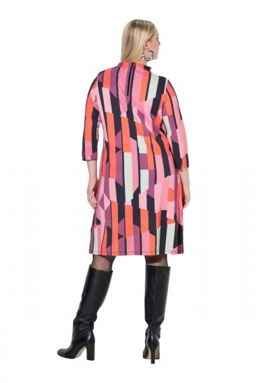 Ulla Popken 845794 Robe en jersey imprimée Rose - Robes - Des robes dans toutes les tailles