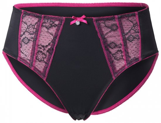Ulla Popken 845885 Culottes à fleurs en dentelle Rose - Culottes - 