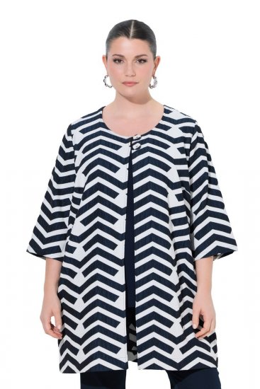 Ulla Popken 846012 Veste Bleu marine - Vestes - Vestes grande taille pour femme