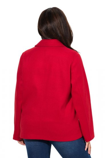 Ulla Popken 846021 Manteau en polaire Rouge - Manteaux - Manteaux grande taille pour femme
