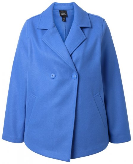 Ulla Popken 846021 Manteau en polaire Bleu - Manteaux - Manteaux grande taille pour femme