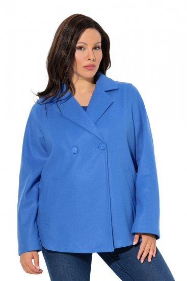 Ulla Popken 846021 Manteau en polaire Bleu - Manteaux - Manteaux grande taille pour femme