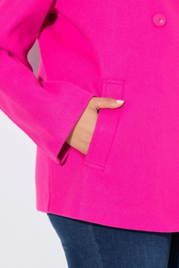 Ulla Popken 846021 Manteau en polaire Rose - Manteaux - Manteaux grande taille pour femme