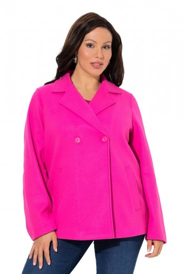 Ulla Popken 846021 Manteau en polaire Rose - Manteaux - Manteaux grande taille pour femme