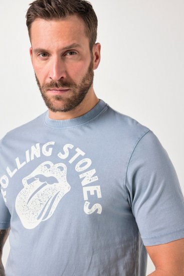 JP1880 846221 Rolling Stones Tongue T-shirt Bleu clair - T-shirts de groupes - T-shirts de groupes de musique