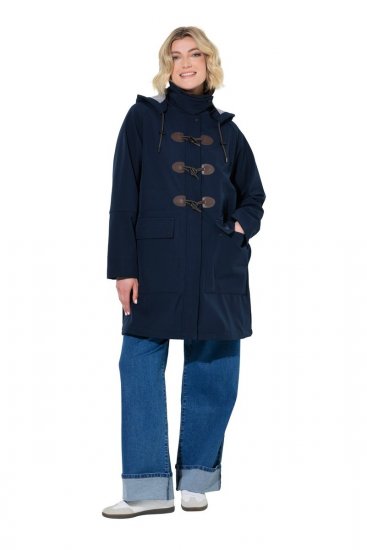 Ulla Popken 846278 Manteau softshell Bleu marine - Manteaux - Manteaux grande taille pour femme