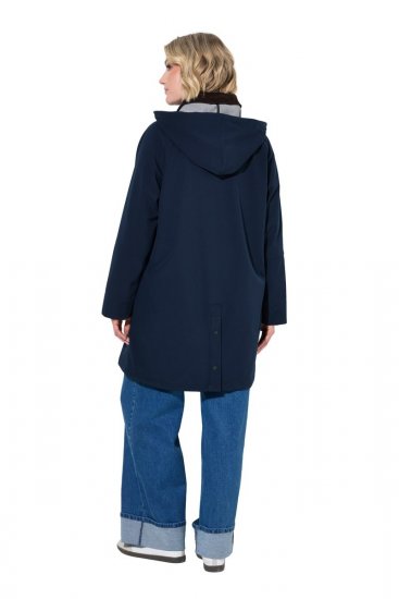 Ulla Popken 846278 Manteau softshell Bleu marine - Manteaux - Manteaux grande taille pour femme