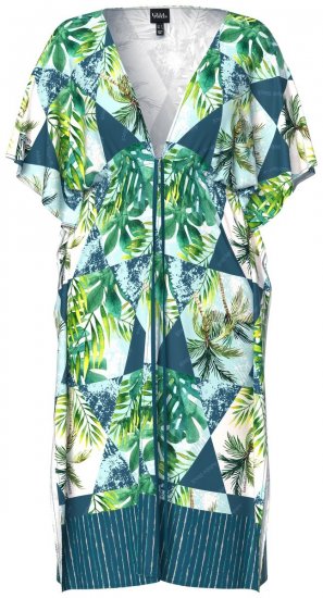Ulla Popken 846493 Robe imprimée Pétrole - Caftans - 