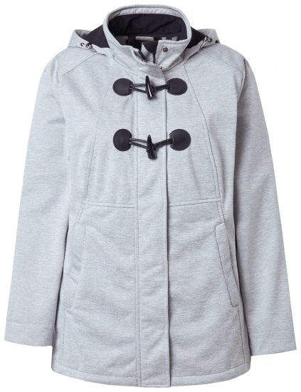 Ulla Popken 846744 Veste softshell Gris chiné - Vestes - Vestes grande taille pour femme