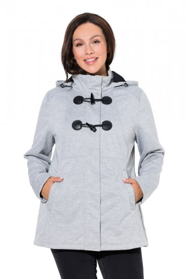 Ulla Popken 846744 Veste softshell Gris chiné - Vestes - Vestes grande taille pour femme