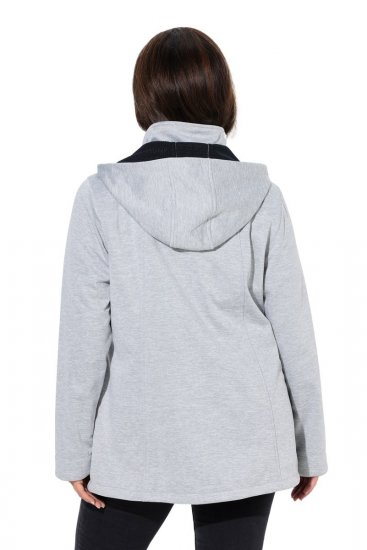 Ulla Popken 846744 Veste softshell Gris chiné - Vestes - Vestes grande taille pour femme