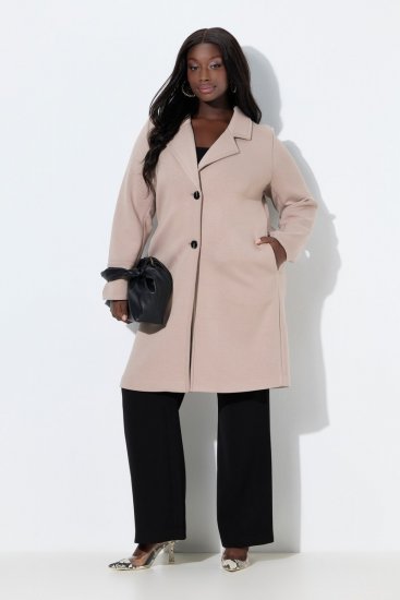 Ulla Popken 846929 Manteau Beige - Manteaux - Manteaux grande taille pour femme