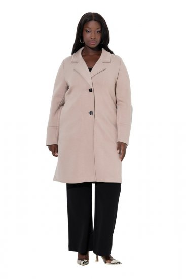 Ulla Popken 846929 Manteau Beige - Manteaux - Manteaux grande taille pour femme