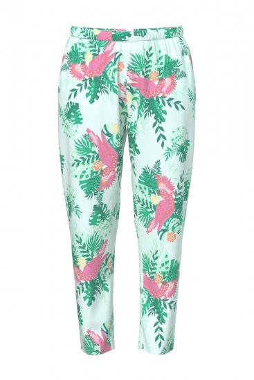 Ulla Popken 846971 Pyjama à motifs Vert clair - Pyjamas/vêtements de détente - 