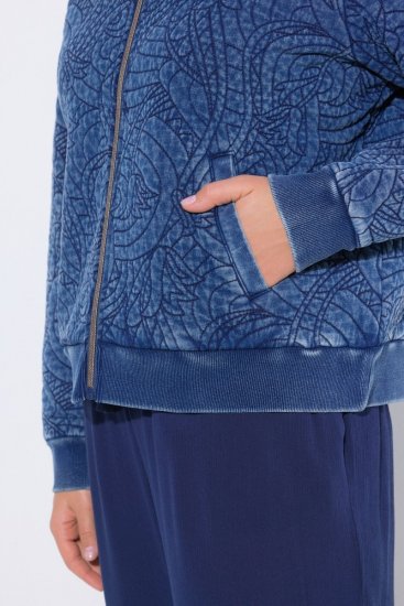 Ulla Popken 847035 Veste matelassée Bleu denim - Vestes - Vestes grande taille pour femme