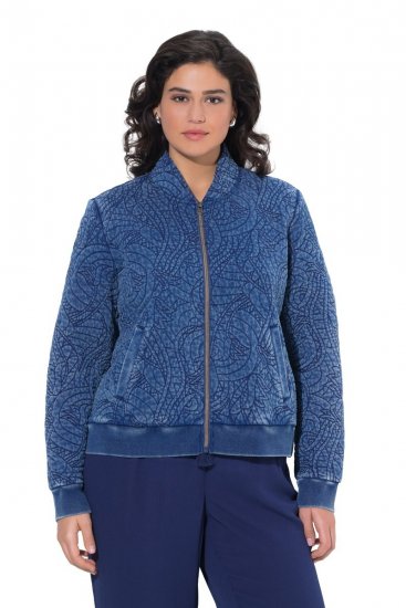 Ulla Popken 847035 Veste matelassée Bleu denim - Vestes - Vestes grande taille pour femme