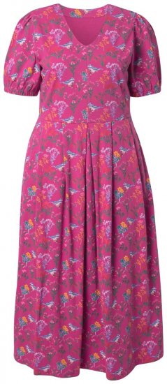 Ulla Popken 847409 Robe longue imprimée Rouge baie - Robes maxi - Robes longues pour femmes rondes