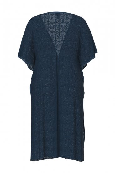 Ulla Popken 847654 Robe imprimée Bleu marine - Caftans - 