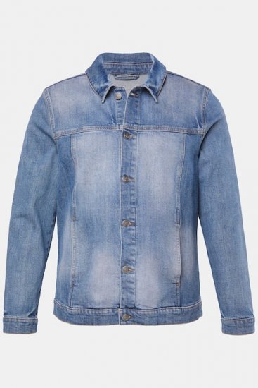 STHUGE 847739 Veste en jean look vintage Bleu clair - Vestes - Vestes homme grandes tailles
