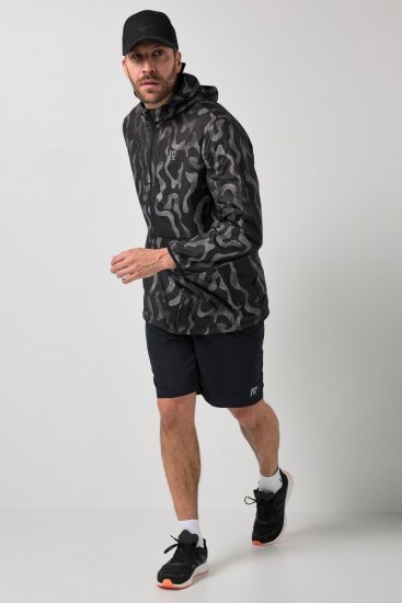 Jay-Pi 847852 Veste outdoor ultra-légère à imprimé réfléchissant Noir - Vestes - Vestes homme grandes tailles