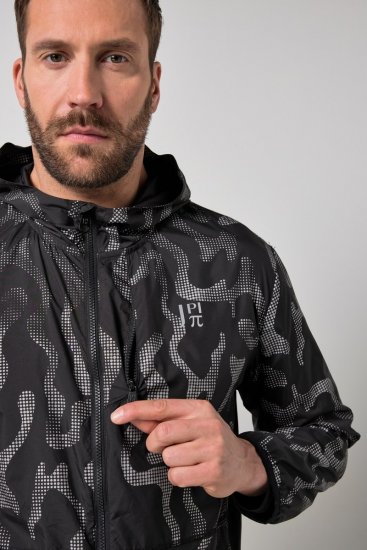 Jay-Pi 847852 Veste outdoor ultra-légère à imprimé réfléchissant Noir - Vestes - Vestes homme grandes tailles