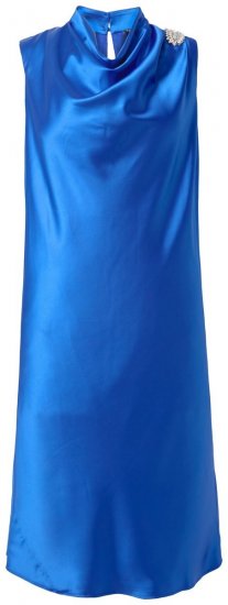 Ulla Popken 847862 Robe en satin Bleu roi - Robes d'été - Robes légères d'été en grande taille