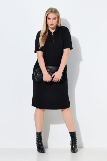 Ulla Popken 848105 Robe sweat Noir - Robes - Des robes dans toutes les tailles
