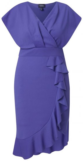 Ulla Popken 848120 Robe à volants Lilas - Robes de soirée - Robes de soirée en grandes tailles