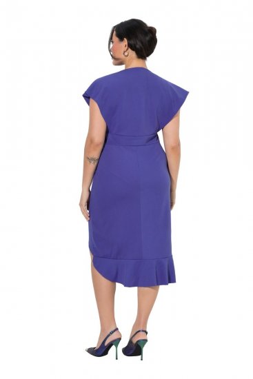 Ulla Popken 848120 Robe à volants Lilas - Robes de soirée - Robes de soirée en grandes tailles