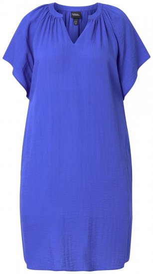 Ulla Popken 848526 Robe en lin mélangé à poches Bleu - Robes d'été - Robes légères d'été en grande taille