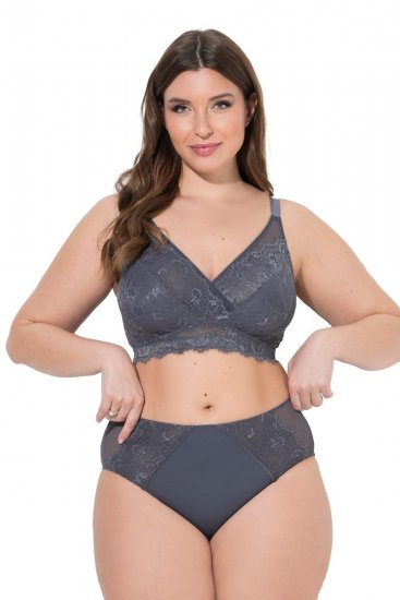 Ulla Popken 848693 Culottes en dentelle Anthracite - Culottes - 