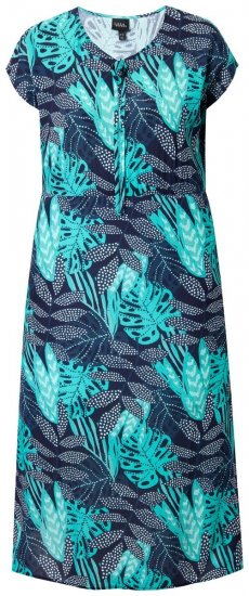Ulla Popken 848696 Robe imprimée Bleu marine - Robes d'été - Robes légères d'été en grande taille