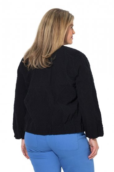 Ulla Popken 848940 Blouson Noir - Vestes - Vestes grande taille pour femme