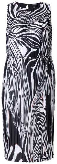 Ulla Popken 848948 Robe à imprimé animal Noir - Robes d'été - Robes légères d'été en grande taille