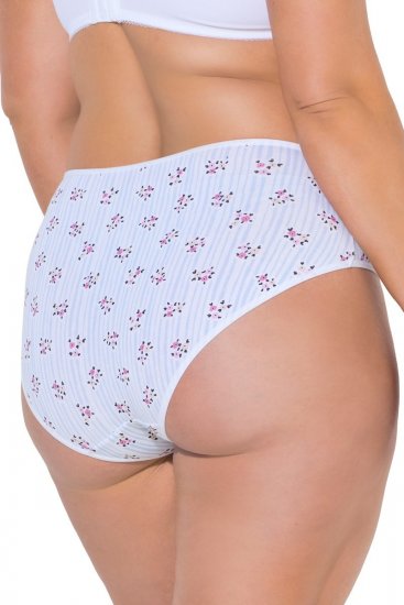 Ulla Popken 849098 Culottes à fleurs lot de 5 Bleu clair - Culottes - 
