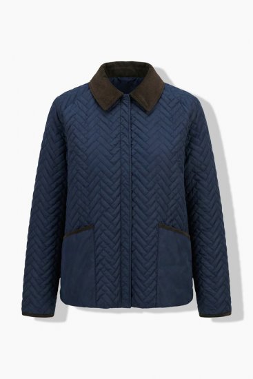Ulla Popken 849111 Veste matelassée Bleu marine - Vestes - Vestes grande taille pour femme