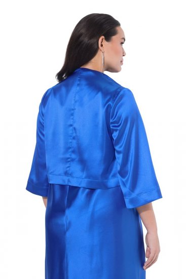 Ulla Popken 849457 Boléro Bleu roi - Vestes - Vestes grande taille pour femme