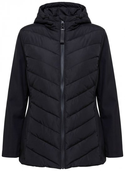 Ulla Popken 849472 Veste matelassée Noir - Vestes - Vestes grande taille pour femme