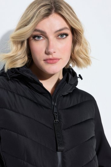 Ulla Popken 849472 Veste matelassée Noir - Vestes - Vestes grande taille pour femme
