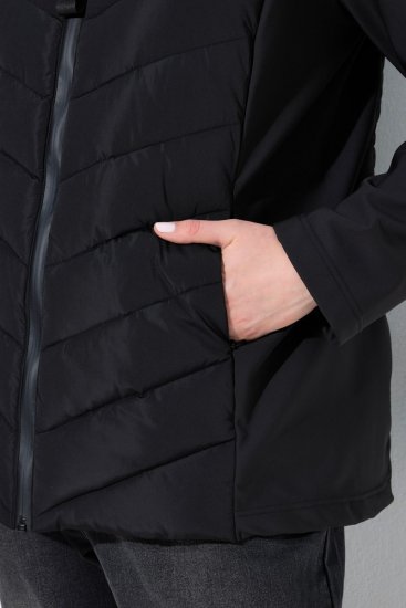 Ulla Popken 849472 Veste matelassée Noir - Vestes - Vestes grande taille pour femme