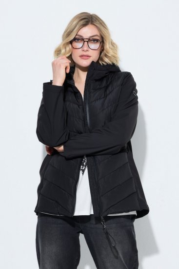 Ulla Popken 849472 Veste matelassée Noir - Vestes - Vestes grande taille pour femme