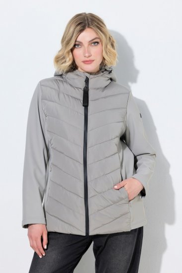 Ulla Popken 849472 Veste matelassée Gris - Vestes - Vestes grande taille pour femme