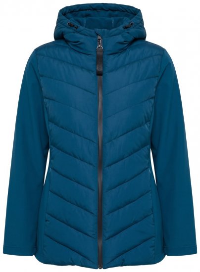 Ulla Popken 849472 Veste matelassée Pétrole - Vestes - Vestes grande taille pour femme