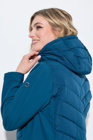 Ulla Popken 849472 Veste matelassée Pétrole - Vestes - Vestes grande taille pour femme