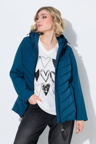 Ulla Popken 849472 Veste matelassée Pétrole - Vestes - Vestes grande taille pour femme