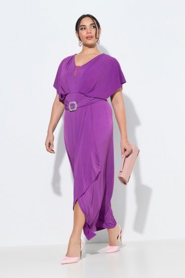 Ulla Popken 849533 Robe de soirée Rouge baie - Robes de soirée - Robes de soirée en grandes tailles