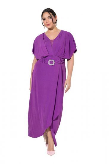 Ulla Popken 849533 Robe de soirée Rouge baie - Robes de soirée - Robes de soirée en grandes tailles